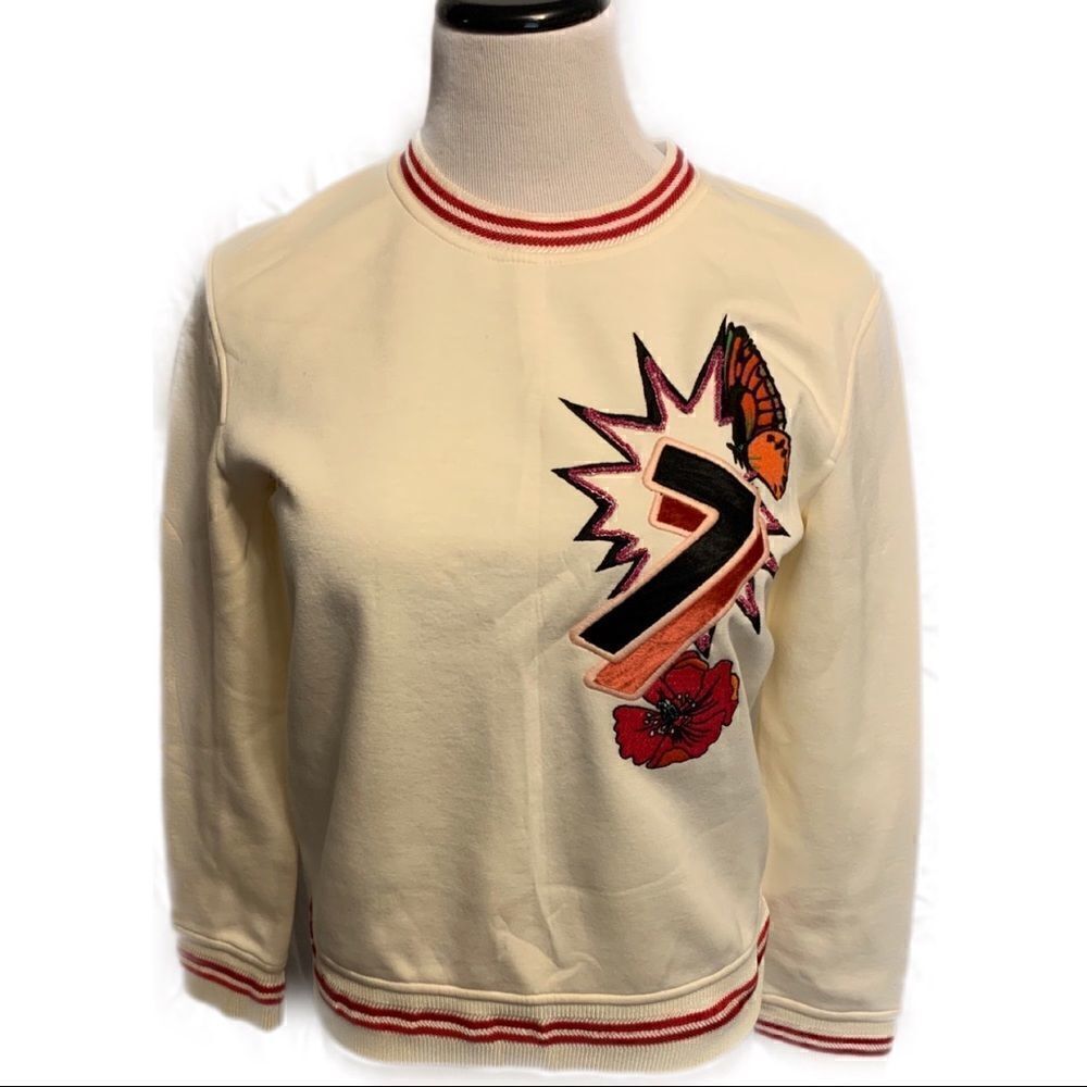 New! Maje Butterfly 7 Sweatshirt Sz S